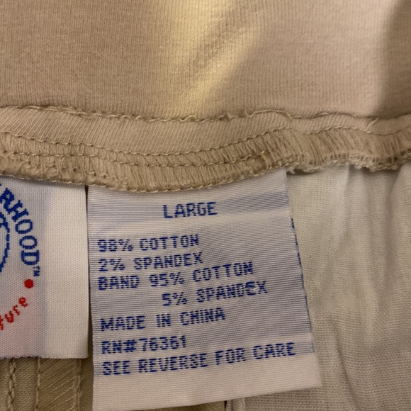 NEW planet motherhood maternity large satin Bermuda- khaki shorts - Picture 3 of 11